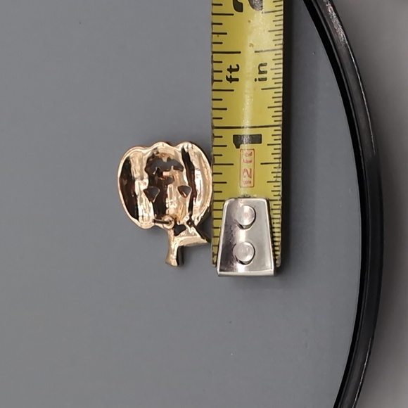 NWOT Gold Toned Pumpkin Brooch with Matching Earrings Both Metallic & Bejeweled - Picture 10 of 10